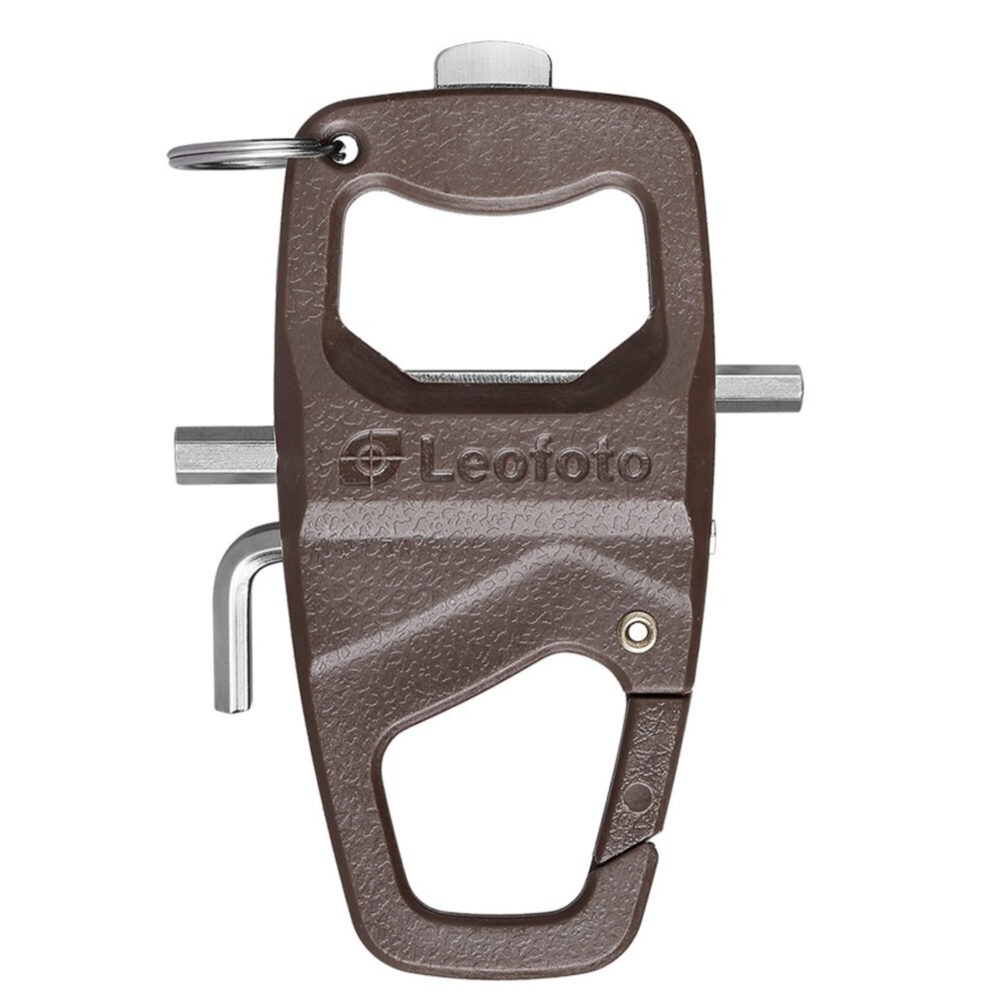 Leofoto multifunctioneel gereedschap MPL close-up met uitgeschoven 3mm- en 4mm-inbussleutel.