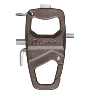 Leofoto multifunctioneel gereedschap MPL close-up met uitgeschoven 3mm- en 4mm-inbussleutel.