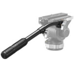 Leofoto HD-01 Handgreep gemonteerd op videoneiger met rubberen grip en verstelbare aluminium arm