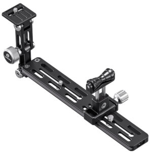 Leofoto VR-250 Lensvoet complete VR-250 KIT met 250mm Arca-Swiss-rail, camerasteun en objectiefsteun in perspectief.