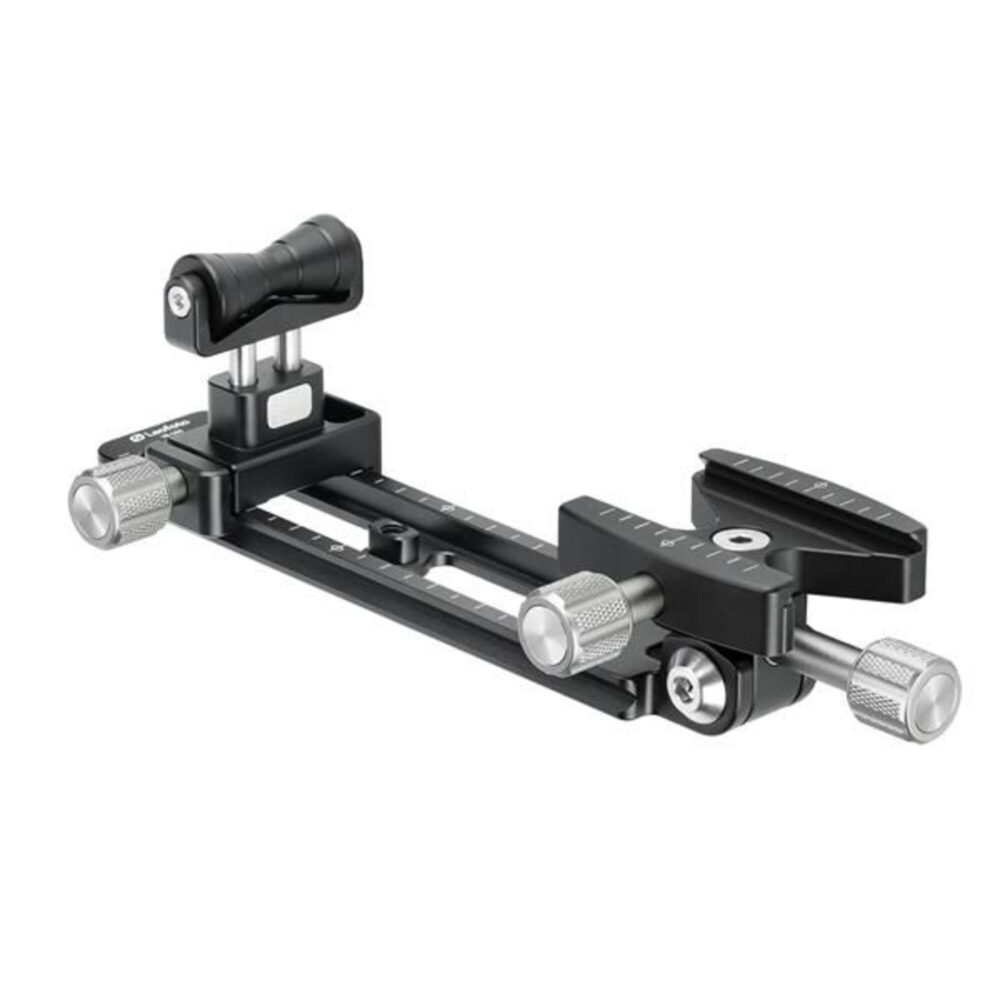 Leofoto VR-150 Lensvoet met Arca-Swiss klem, verstelrail en vergrendeldraaiknoppen
