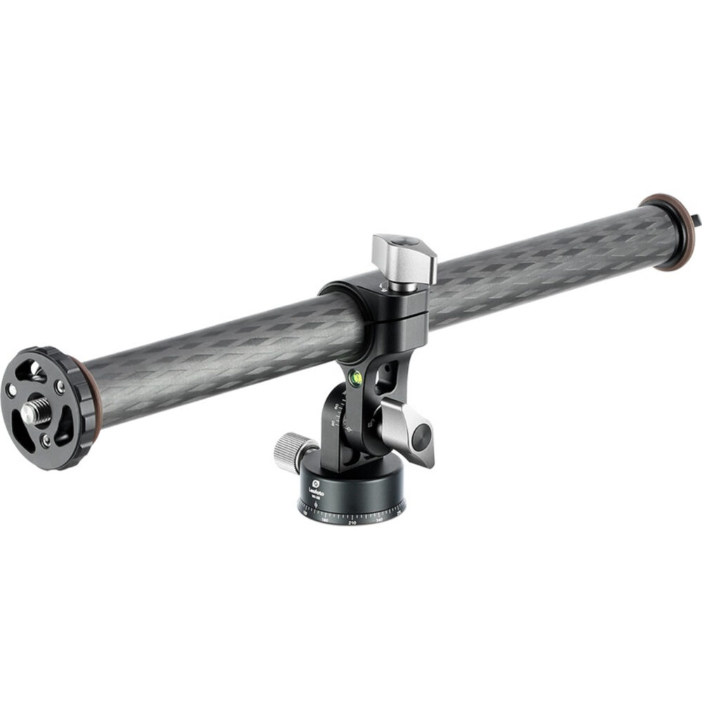 Leofoto-Central-column-extension-arm-HC-28-5 Leofoto HC-28 Middenkolom horizontaal gemonteerd met statiefadapter en contragewicht-haak