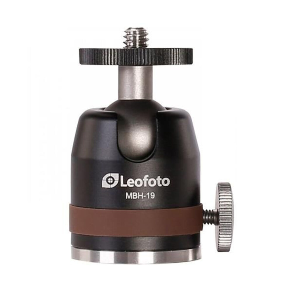 Leofoto-Tripod-ball-head-MBH-19-1 Leofoto MBH-19 Statiefkogelkop met 1/4-inch schroefdraad, frictiehendel en aluminium behuizing