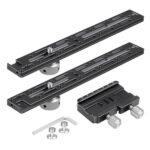 Leofoto Railsysteem NP-600 met twee Arca-Swiss 300 mm rails, koppeling en bevestigingsmateriaal