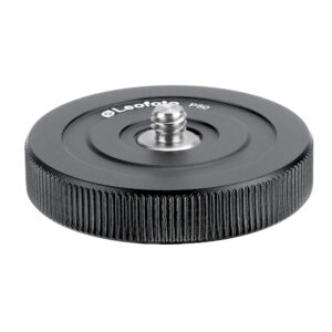 Leofoto P50B Steunschijf zwart aluminium topplaat met 1/4" schroefdraad en gegroefde zijkant
