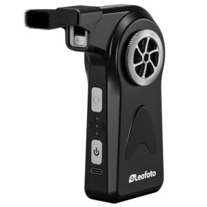 Leofoto EB-01 Mini-Blower met ventilatoruitgang en aan/uitknoppen in zijaanzicht