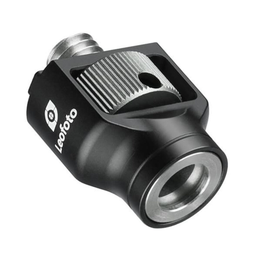 Leofoto QDM-2 QD-Stopcontact zwart aluminium met QD-opening en vergrendelmechanisme