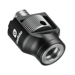 Leofoto QDM-2 QD-Stopcontact zwart aluminium met QD-opening en vergrendelmechanisme