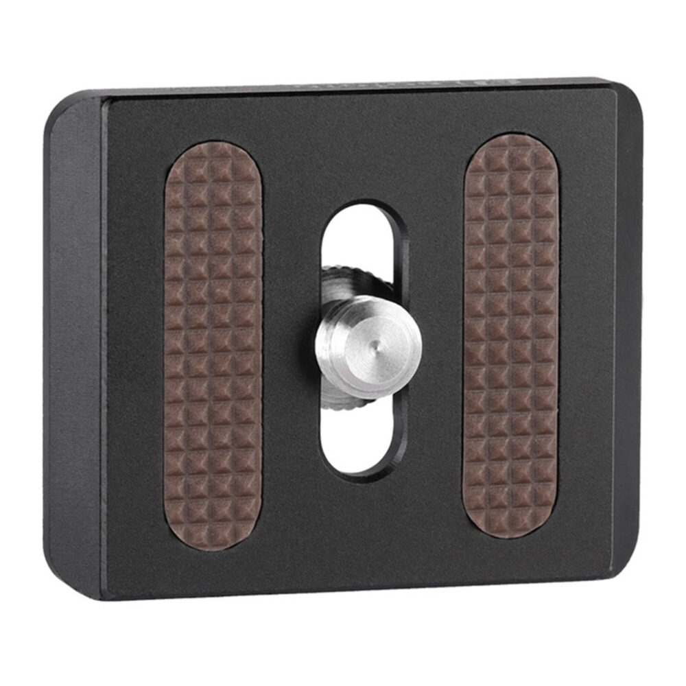 Leofoto NP-30 Snelkoppelingsplaat bovenaanzicht met rubber antislip en 1/4-inch schroef