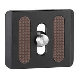 Leofoto NP-30 Snelkoppelingsplaat bovenaanzicht met rubber antislip en 1/4-inch schroef