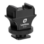 Leofoto Hotshoe-Adapter FA-13 vooraanzicht met bevestigingsring en FA-koppeling