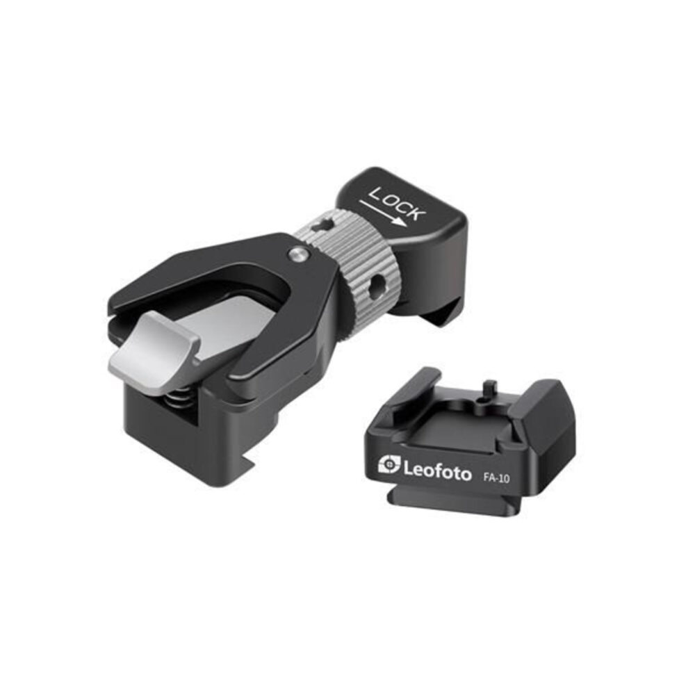 Leofoto Hotshoe-Adapter FA-16 + FA-10 set met Arca-Swiss railkoppeling en FA-klem