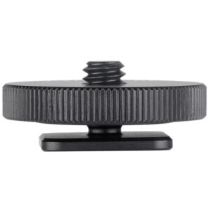 Leofoto FA-01 Hotshoe-Adapter met ¼-inch schroefdraad en geribbelde griprand