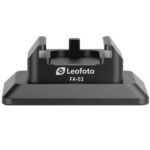 Leofoto FA-03 Hotshoe-Adapter bovenaanzicht met Arca-Swiss compatibele snelkoppelingsvoet