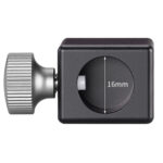Leofoto FA-04 Blitzschuhadapter zijaanzicht met 16mm opening en metalen draaiknop