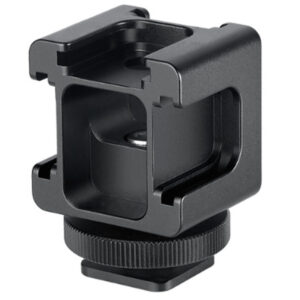 Leofoto FA-07 Hotshoe-Adapter zijaanzicht met vierkante open structuur