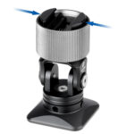 Leofoto FA-09 Hotshoe-Adapter close-up met draaikop en cold shoe houder