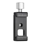Leofoto Blitzschuhadapter DC-22 vooraanzicht van Arca‑Swiss‑klem met 1/4 inch binnendraad