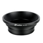 Leofoto BA-100L Nivelliereinrichting bovenaanzicht met 100mm bowl-adapter in zwart aluminium