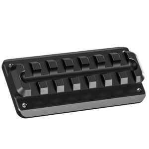 Leofoto GSA-80 Adapterschiene schuin vooraanzicht van de Weaver/Picatinny adapterrail met Arca-Swiss basis