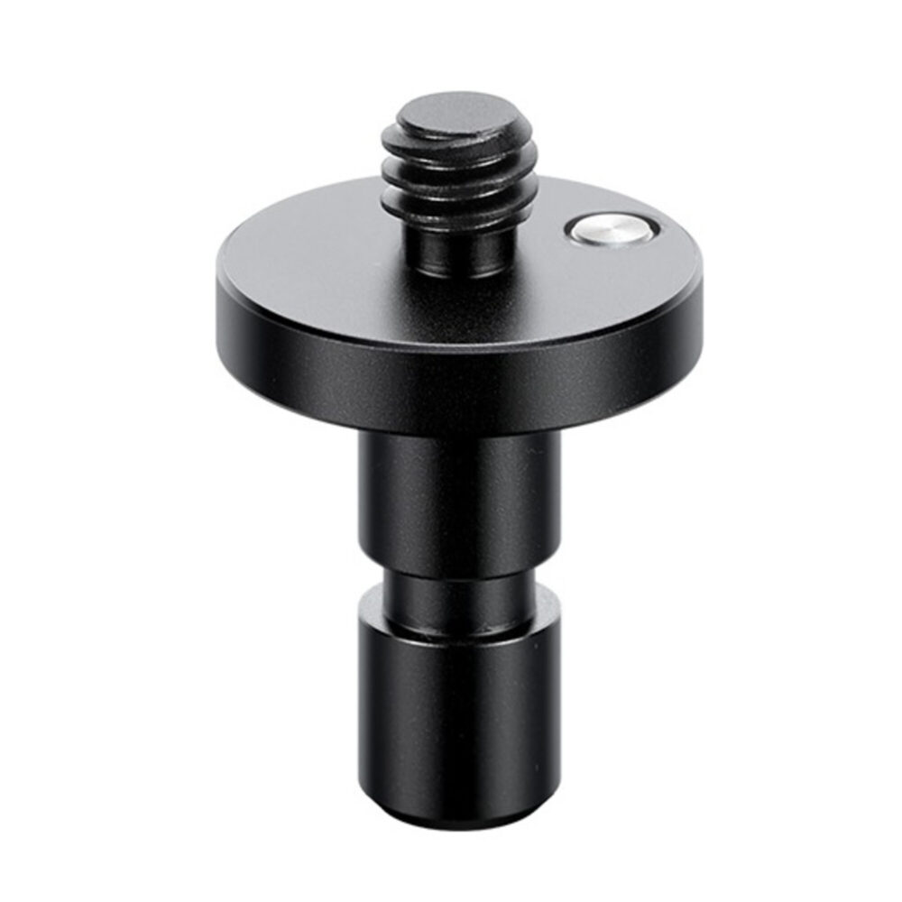 Leofoto S1 Stativadapter los productbeeld van de zwarte 1/4" aansluitadapter.