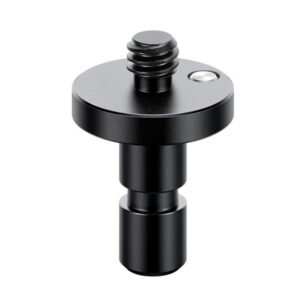 Leofoto S1 Stativadapter los productbeeld van de zwarte 1/4" aansluitadapter.