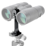 Leofoto BC-03 Fernglas-Stativadapter verrekijker gemonteerd op adapter met Arca-Swiss aansluiting
