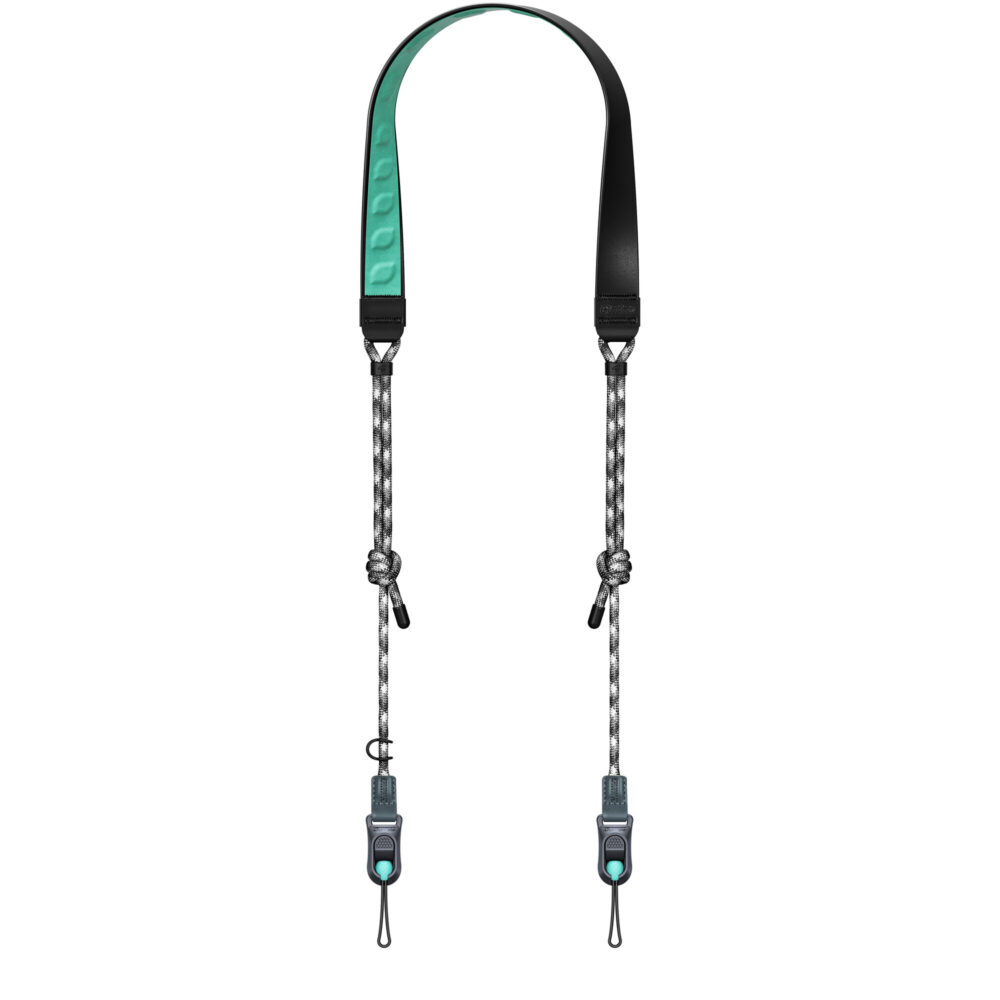 Leofoto L-CS-201 Trageriemen volledige riem met quick-attach ball-snelkoppeling en aansluitlussen.