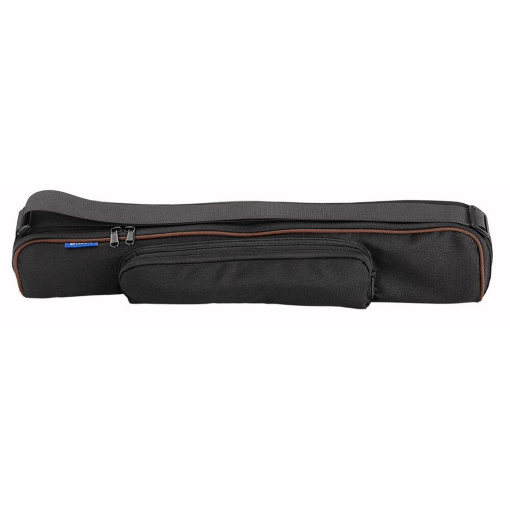 Leofoto LS-225CEX Tripod carbon Ranger meegeleverde gevoerde transporttas met ritssluiting.