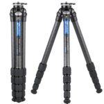Leofoto LS-285CEX Tripod volledig uitgeklapt carbon Ranger-statief met vierdelige poten.