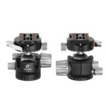 Leofoto LS-324C Tripod kogelkop LH-40PCL met panoramabasis en klemmhevel snelkoppeling.