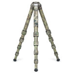 Leofoto LS-365C Tripod full camouflage volledig uitgeklapt met vierdelige poten.