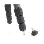 Leofoto LS-324C Tripod carbon poten met draaisluitingen en gemonteerde spikes.