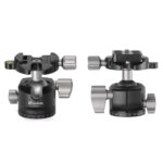 Leofoto LS-254C Tripod detail van LH-30 kogelkop met panoramaring en frictieregeling.
