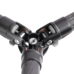 Leofoto LS-285C Tripod close-up van potenscharnieren met metalen koppelingen en afdichtingen.