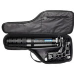 Leofoto LS-365C Tripod set ingepakt met statief en gimbal samen in draagtas.