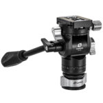 Leofoto LY-224C Tripod BV-0R videokop afzonderlijk getoond met Arca-Swiss snelkoppelingsplaat.