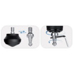 Leofoto LO-284C Tripod met set verwisselbare rubbervoeten en roestvrijstalen spikes als accessoires.
