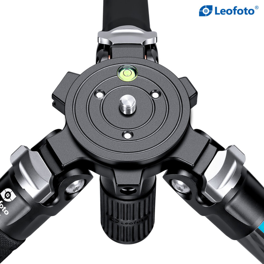 Leofoto LVM-324C Tripod bovenaanzicht van halbschaal/nivelleerbasis met montageplatform
