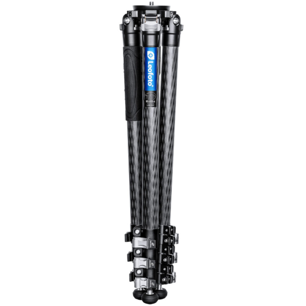 Leofoto LVM-324C Tripod ingeschoven carbon poten in compact transportformaat