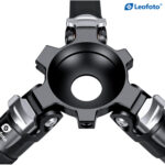 Leofoto LVM-324C Tripod detail van halbschaal met montageopening en bevestigingspunten