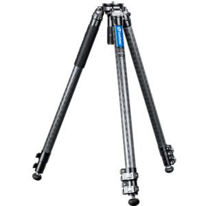 Leofoto LVM-323C Tripod detail van statiefpoten met rubbervoet en spike-combinatie