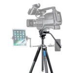 Leofoto LV-284C Tripod opstelling met videocamera op het statief voor filmen