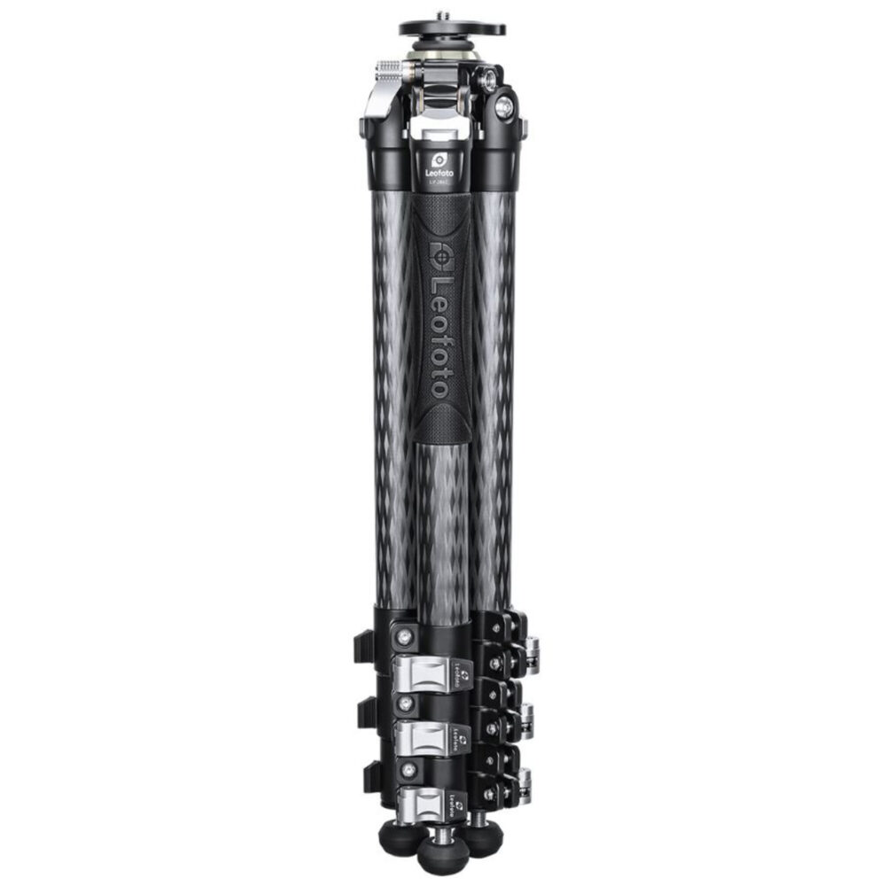 Leofoto LV-284C Tripod ingeschoven carbon poten in compact transportformaat