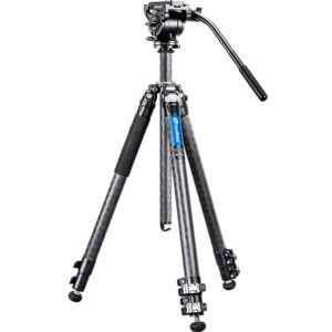 Leofoto LV-323C Tripod compleet statief in uitgeklapte stand met middenszuil