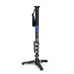 Leofoto MV-324C Monopod volledig opgesteld met VD-03 voet als stabiele basis