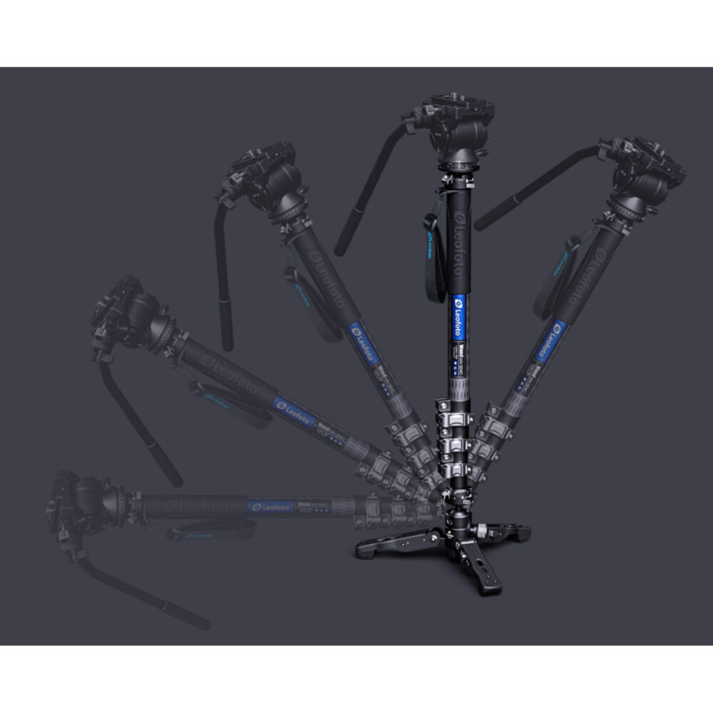 Leofoto MV-324CL Monopod demonstratie van kantelbereik en posities van de VD-03 voet