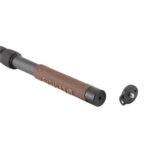 Leofoto GO-125 Monopod detail van bruine handgreep met 1/4 inch schroefgat en afneembare montagekap