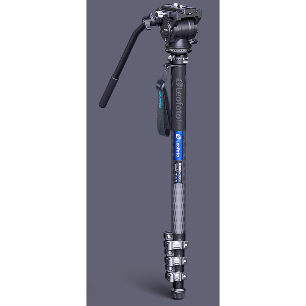Leofoto MV-324CL Monopod monopod detail met hoogteverstelling en klemmen