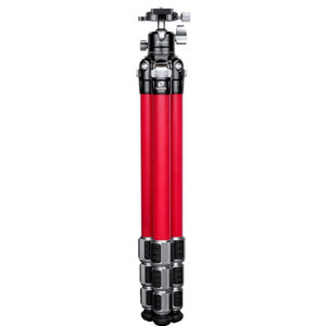 Leofoto LA-284C Tripod ingeklapt in transportstand met poten samengebonden